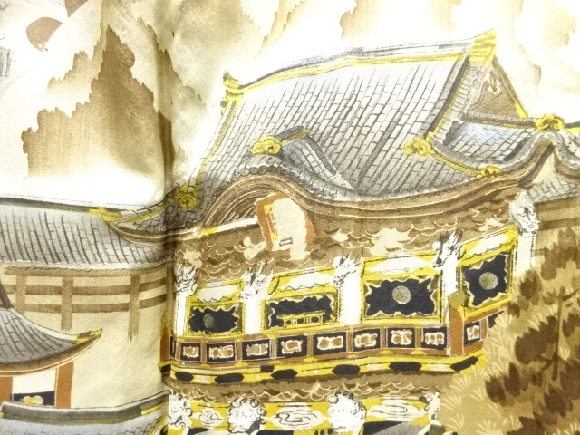 JAPANESE KIMONO / ANTIQUE MENS HAORI / SILK / DORO OSHIMA TSUMUGI / TEMPLES(lining)